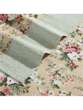 Laura Ashley QUEEN ~ Serene Dream ~ 100% Percale Cotton  Floral Sheet Set
